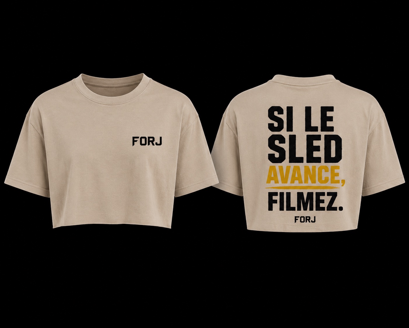 Crop Top Oversize Sand
